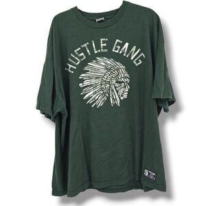 Hustle Gang 3X T Shirt Green Money Chief Graphic Tee Menswear